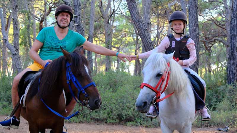 horse riding child