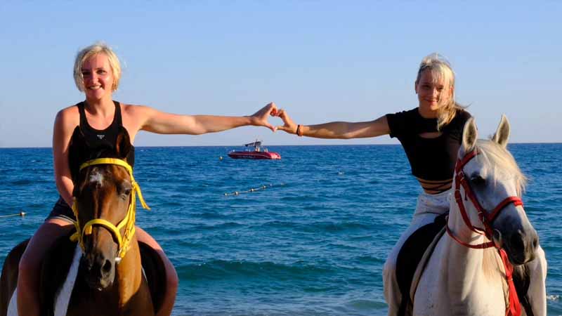 seaside horse riding